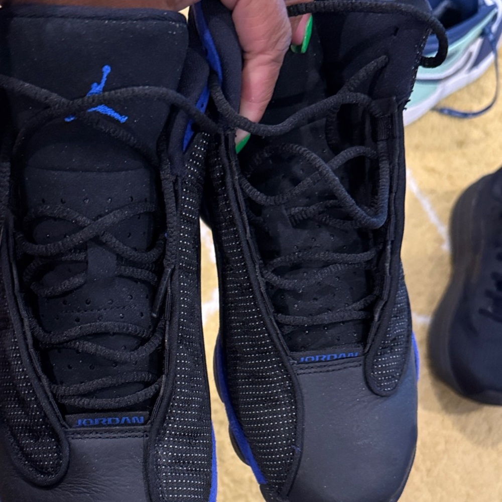 Jordan Kids Black and Blue Sneakers